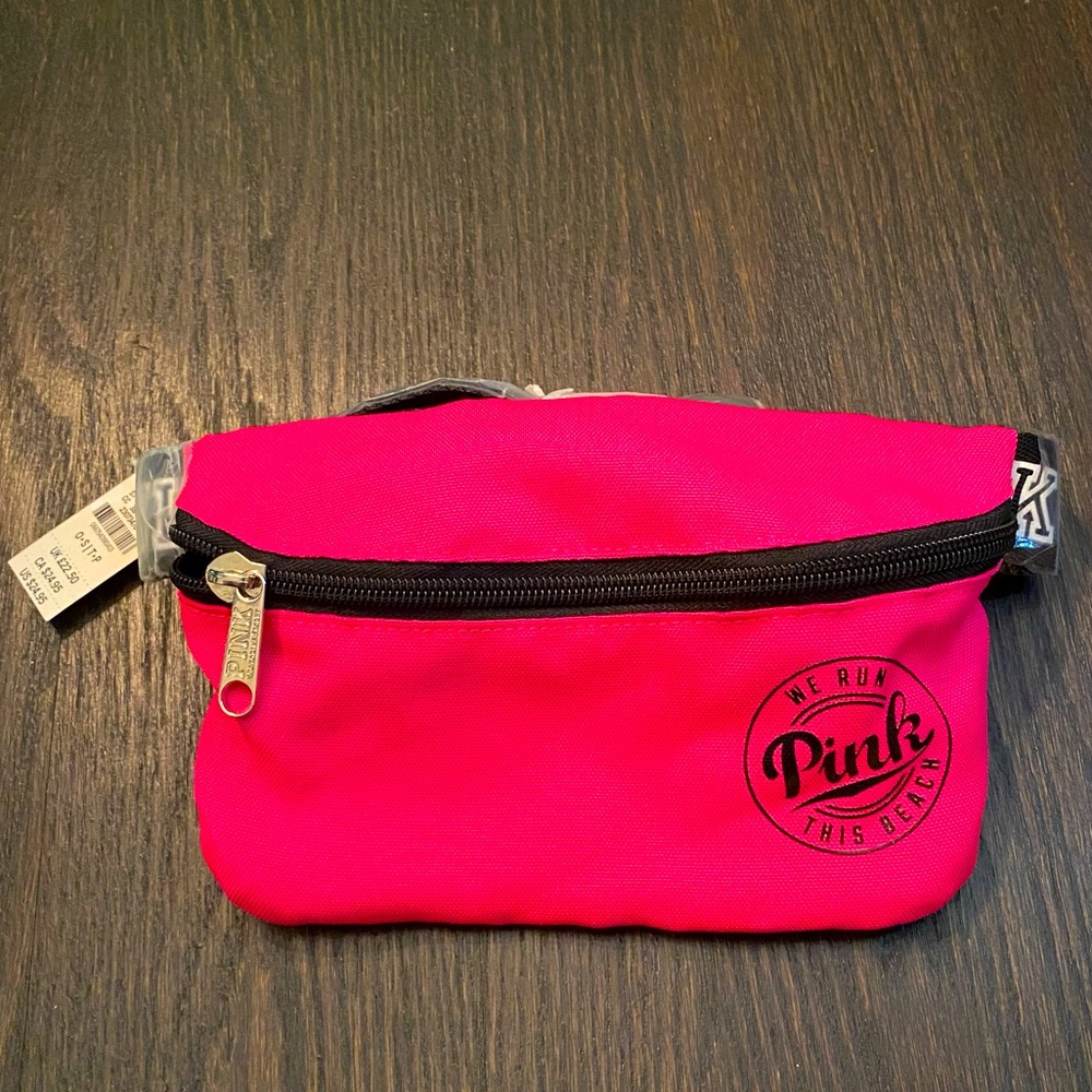 VS Pink NWT Fanny pack bright pink/black